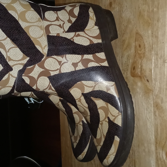 Women Coach Rain Boots - Picture 1 of 10